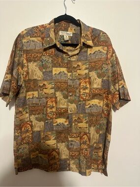 Vintage Tori Richard  Men’s Short-Sleeve Hawaiian Shirt - Multicolor Patchwork